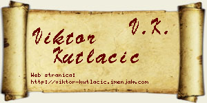 Viktor Kutlačić vizit kartica